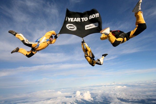 One Year to Go - Skydive Banner